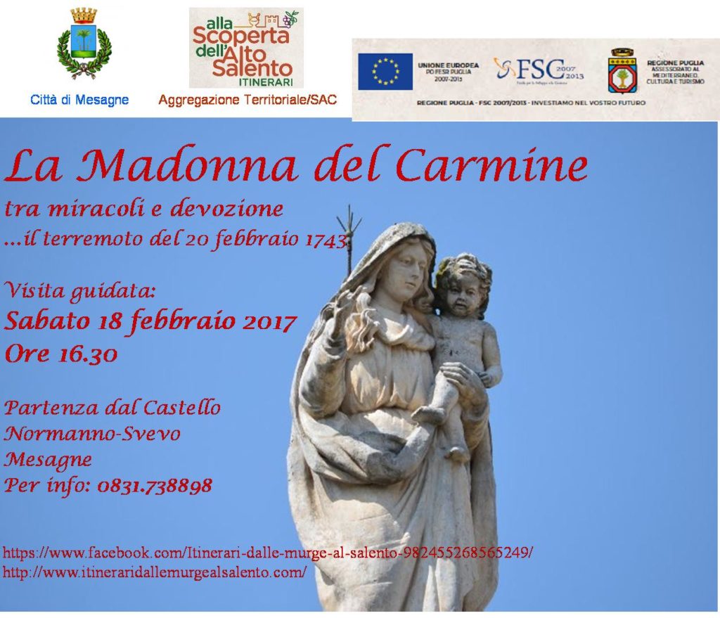 Locandina Visita guidata - La Madonna del Carmine