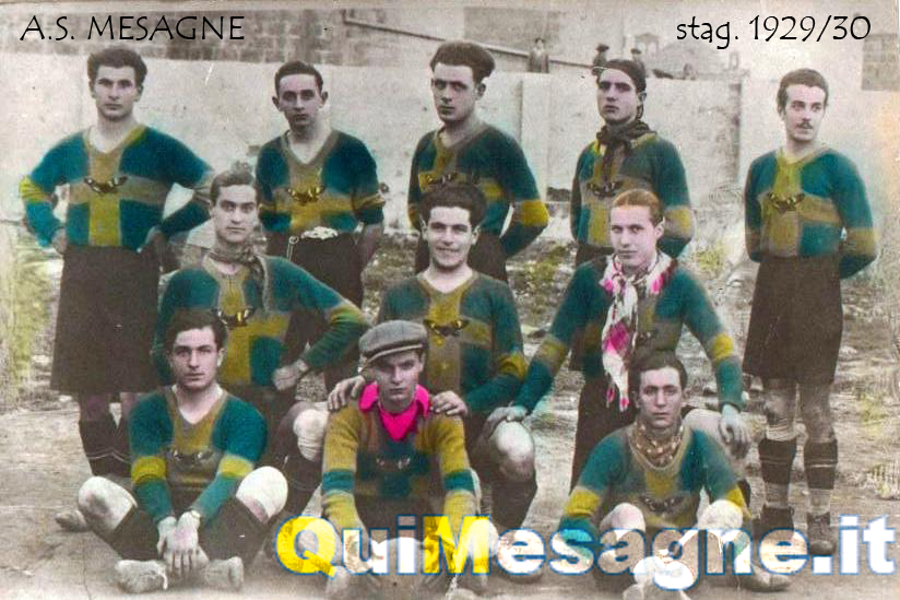 Prima formazione ufficiale dell'A.S. Mesagne, stagione 1929/30