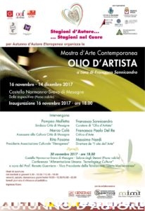 Locandina Mostra Olio d'Artista