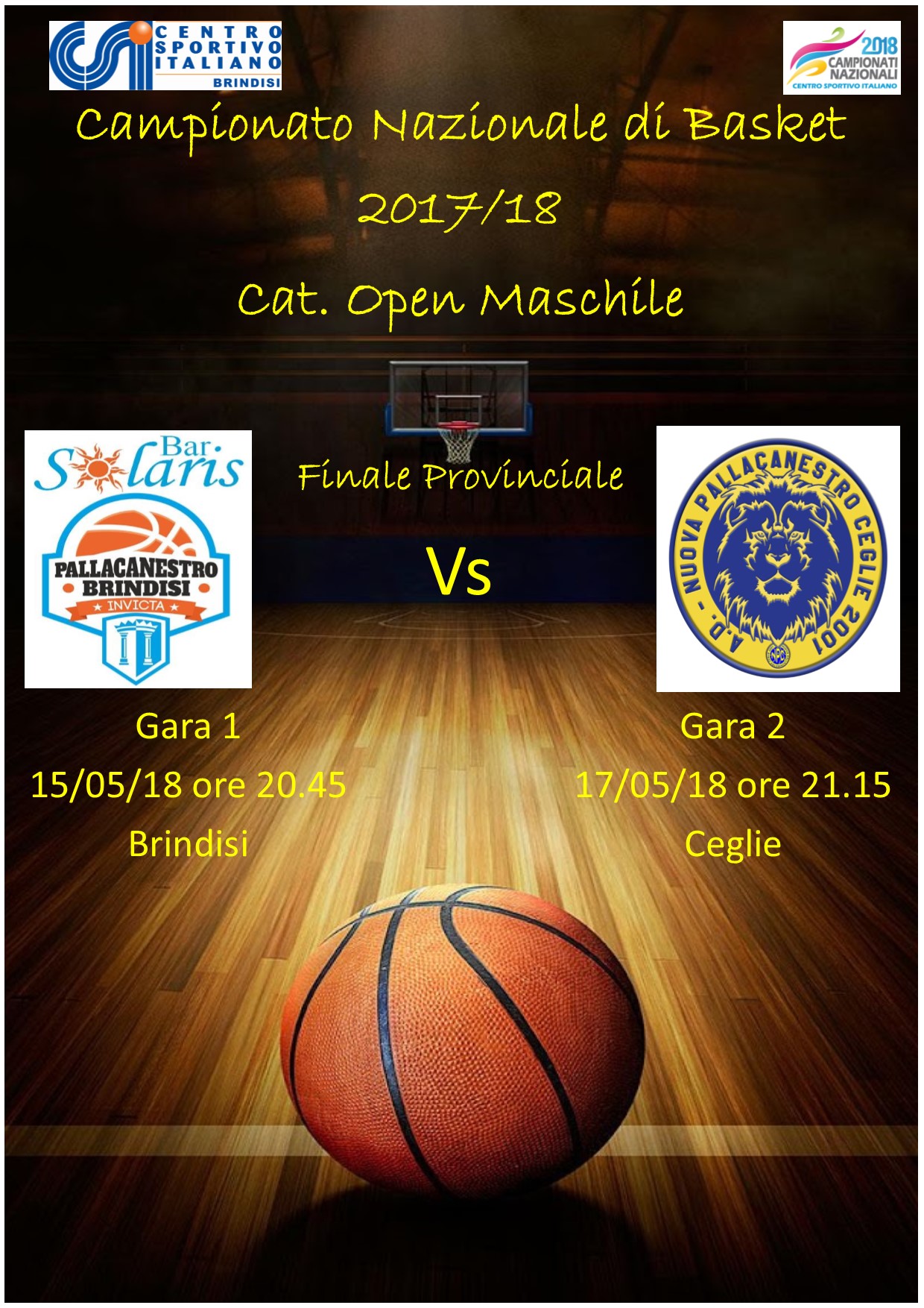 finale provinciale Open basket